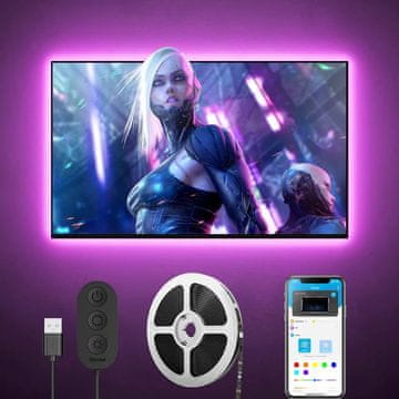 Govee Pametna LED svetilka Govee H6178, Bluetooth, 16 milijonov barv, črna