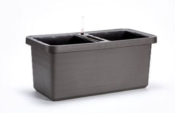 Urbalive URBALIVE BERBERIS DUO samo-zalivalna posoda 78x39 cm, siva