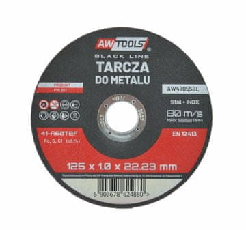 awtools Awtools kovinski brusilni disk 125 * 1,0 mm črna črta