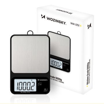 WOZINSKY Wozinsky WAK-2252 kitchen scale accurate with large LCD display up to 5 kg - black
