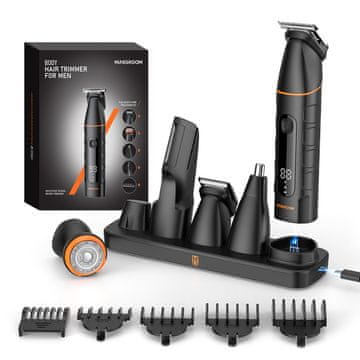 MAXGROOM MAXGROOM LK-892 večnamenski brivnik z zamenljivimi nastavki - črn