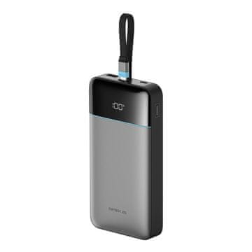 slomart Cuktech LPB252N 120W 25000mAh Powerbank z vgrajenim USB-C kablom - Siv