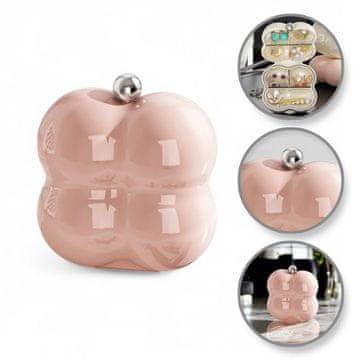 shumee Etui Organzier, prenosna škatla za nakit, krem PD156R