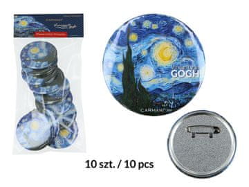 Carmani Komplet 10 značk - V. van Gogh, Zvezdna noč (carmani)