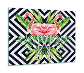 shumee Steklena zaščitna plošča ZA štedilnik 60x52 flamingos