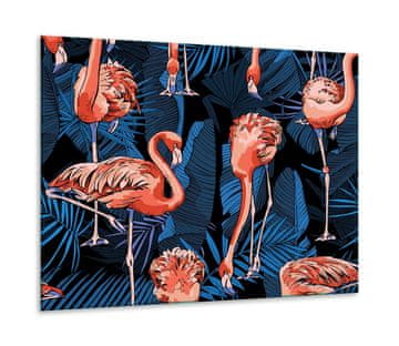 shumee Steklena zaščitna plošča ZA štedilnik 60x52 flamingos