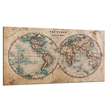 shumee Steklena zaščitna plošča ZA štedilnik 90x52 zemljevid