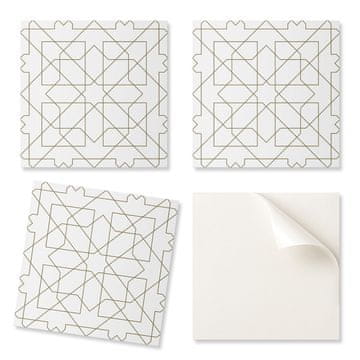 COLORAY Komplet vinilnih ploščic z vzorcem geometrijskih linij 4x50x50 cm