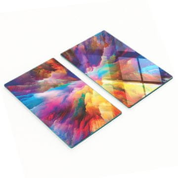 shumee Večnamenske dekorativne steklene table Eksplozija barv 2x30x52 cm