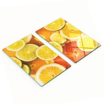 shumee Steklene kuhinjske deske za rezanje z grafiko citrusov 2x30x52 cm