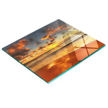 shumee Kaljena večnamenska dekorativna steklena tabla Beach Sun 60x52 cm