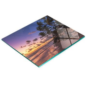 shumee Kaljena večnamenska dekorativna steklena tabla Beach Sun 60x52 cm