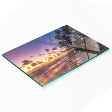 shumee Kaljena večnamenska dekorativna steklena tabla Beach Sun 80x52 cm