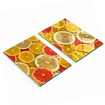 shumee Elegantne in trpežne steklene table z vzorcem citrusov 2x40x52 cm