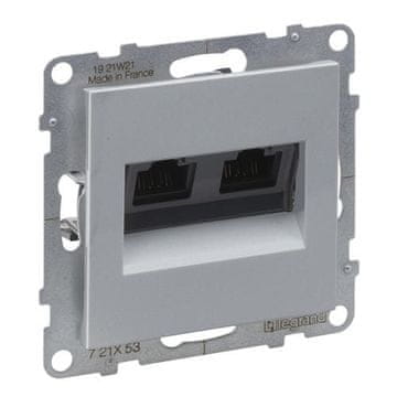 LEGRAND Aluminijasta vtičnica 2xRJ45/kat. 5E UTP IP20 Suno Legrand 721353
