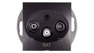 Simon 54 RD/TV/SAT prehodna antenska vtičnica antracit DASP.01/48
