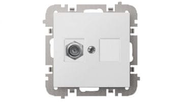 Elektro-Plast Santra 1xTV vtičnica, tip FF, brez okvirja, vgradna, bela 4186-10