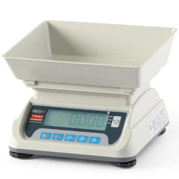TEM Kuhinjska tehtnica z uradno kalibracijo, serija M ECO+, 3 posodice do 15 kg