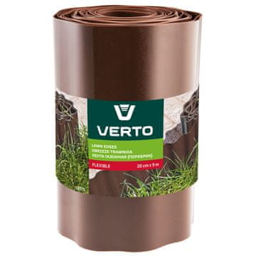 slomart Verto robnik za vrt 20 cm x 9 m, rjavi