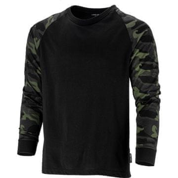 slomart Moška majica Lahti Pro z dolgimi rokavi, 190g/m2, moro-črna, vel. 2XL