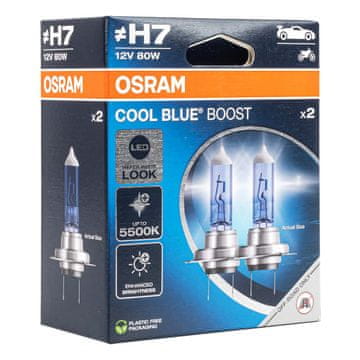 slomart Halogenska žarnica Osram H7 Cool Blue Boost 12V 80W (2 kosa)