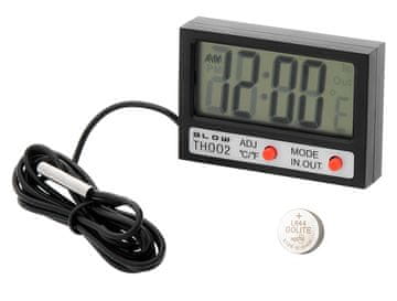 slomart Stenski termometer in ura Blow LCD TH002
