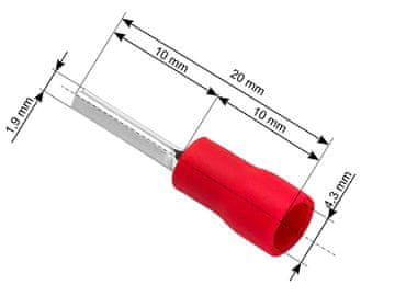slomart Kabelski konektor tuljast izoliran, 1,9/20mm, 100 kosov - Blow