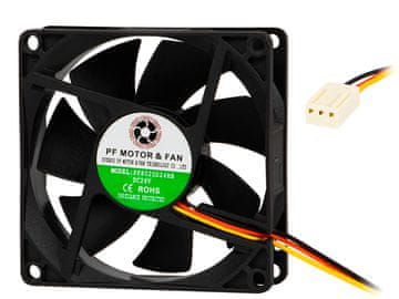 slomart Ventilator Blow 80x25mm 24V DC, kroglični ležaj
