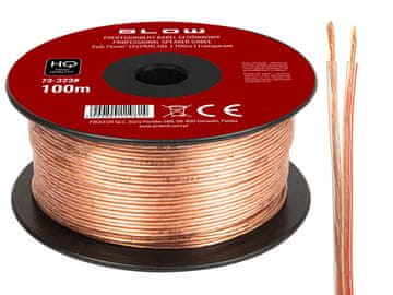 slomart Zvočniški kabel Blow 2x0,75mm, 100m, prozoren