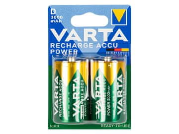 slomart Baterija Varta Recharge Accu Power R20 Ni-MH D 3000mAh, 2 kosa