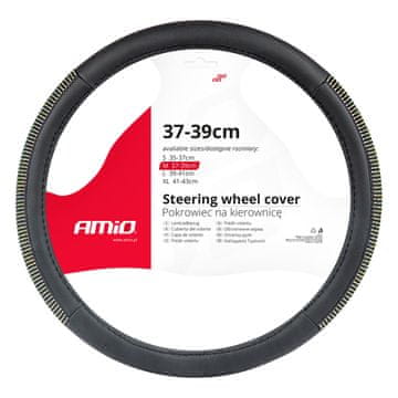 slomart Prevleka za volan AMiO M, 37-39cm, usnjena, rdeča