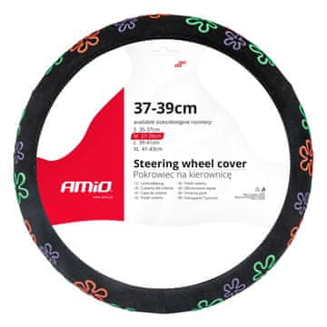 slomart Prevleka za volan AMiO M, 37-39cm, perforirana, siva