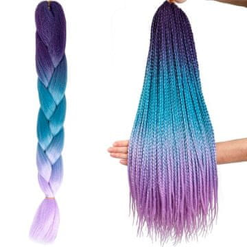 slomart Umetni lasje v kito ombre modro-vijolični SOULIMA W10342
