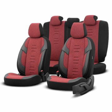 slomart OTOM throne 103 red 3-zip prevleke za avtomobilske sedeže
