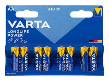 Bateria Baterije Varta Longlife Power AA LR6, 1.5V, alkalne, 8 kosov