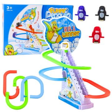 slomart LEAN TOYS Interaktivni pingvini na premičnih stopnicah