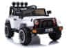 shumee Avtomobil na baterije Jeep BRD-7588 LED luči MP3 daljinski upravljalnik bela 4x4
