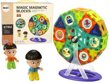 shumee Magnetni bloki 3D strukture vrtiljak Ferris Wheel 71 kosov