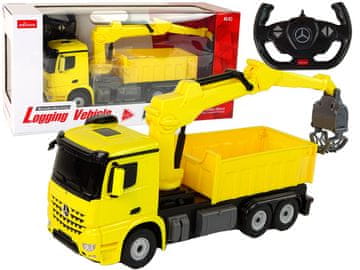 slomart Rastar RC tovornjak Mercedes s prijemalko, rumen