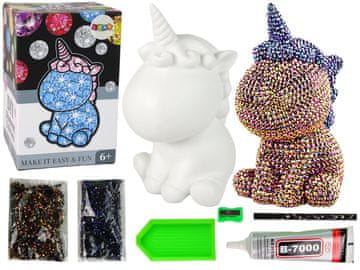 slomart LEAN TOYS Kreativni set za ustvarjanje eno-rožca z diamanti