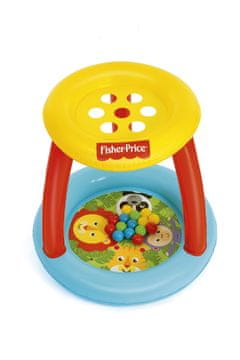 slomart BESTWAY napihljiv bazenček Fisher-Price z nadstreškom, 89 x 89 x 84 cm