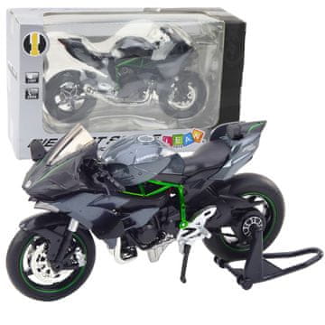slomart LEAN TOYS kovinski športni motocikel, luči, zvoki, siv, 1:12