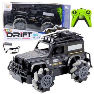 slomart RC Terenski avto, 360 obrat, 1:12, črn