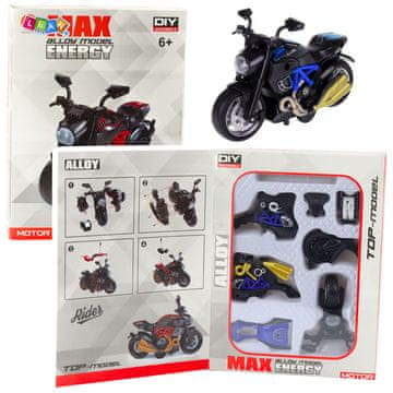 slomart Motor za sestavljanje, kovinski, 1:14, DIY, moder