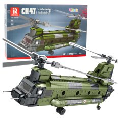 slomart LEAN TOYS Vojni helikopter CH-47 Chinook gradbeni komplet 1451 kosov