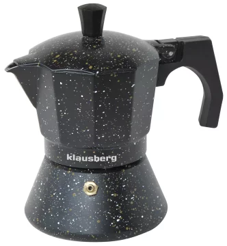 slomart KAVARKA KLAUSBERG, espresso, črn marmor, 6 skodelic