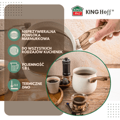 slomart KING Hoff džezva za turško kavo, marmor, 1,8l