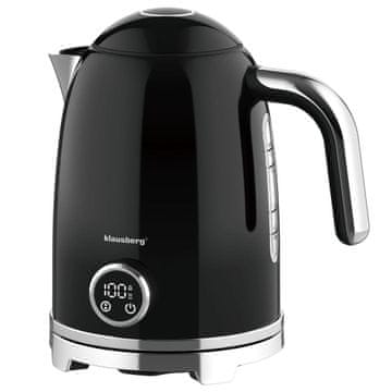 slomart Klausberg KB-9027 retro kuhalnik vode, črn, 1.7L, termometer, LED
