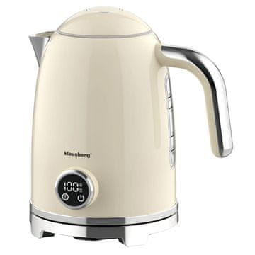 slomart Klausberg KB-9028 retro kuhalnik vode, bež, 1.7L, termometer, LED