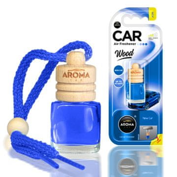 slomart AMiO osvežilec zraka AROMA WOOD New Car, steklenička z lesenim zamaškom